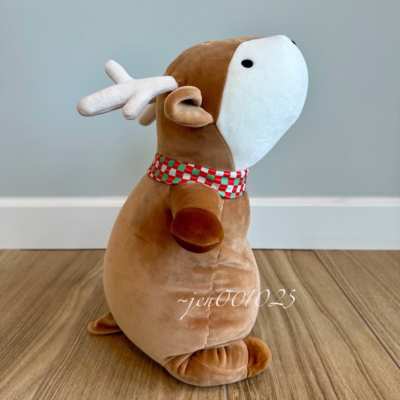 Holiday Brown Deer Weighted Plush Throw Pillow - Pillowfort - Picture 7 of 11